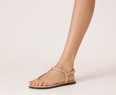 Sandália Slim Monocolor Bege