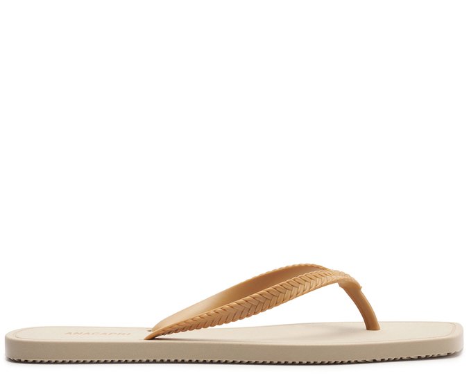 Chinelo De Dedo Palha Injetado Bege