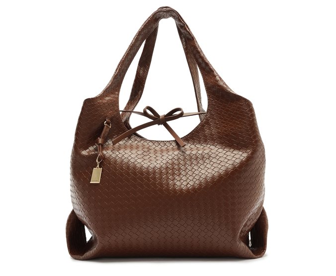 Bolsa Hobo Grande Tressê Marrom