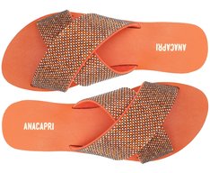 Rasteira Tiras Cruzadas Glam Laranja