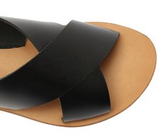 Rasteira Preta Couro Capri