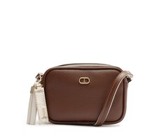 Bolsa Tiracolo Pequena Chaveiro Removível Marrom