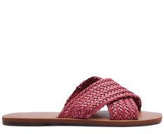 Rasteira Tiras Cruzadas Tressê Rosa
