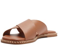 Rasteira Tiras Cruzadas Comfy Marrom