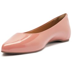 Sapatilha Rosa Bico Fino Verniz