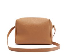 Bolsa Tiracolo Média Arredondada Marrom