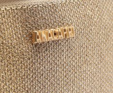 Bolsa Tiracolo Média Textura Glam Dourada