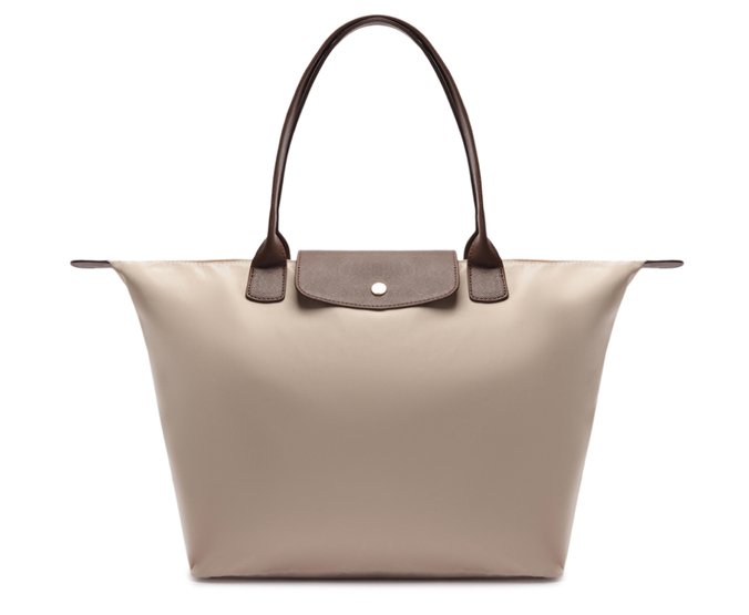 Bolsa Shopping Grande Nylon Botão Branca