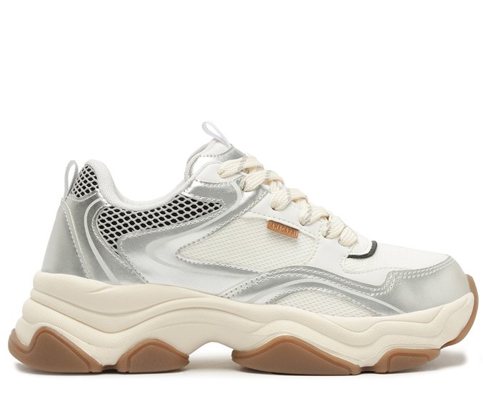 Tênis Robusto Alexa Detalhes Prata