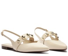 Sapatilha Slingback Maxi Tachas Branca