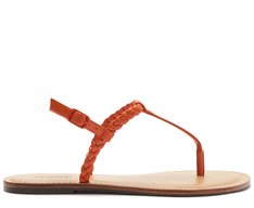 Sandália Slim Trançada Laranja