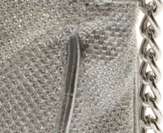 Bolsa Tiracolo Média Textura Glam Prata