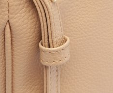 Bolsa Tote Média Bolso Frontal Barbicacho Bege