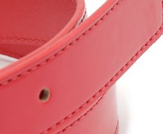 Cinto Largo Fivela Metálica Verniz Vermelho