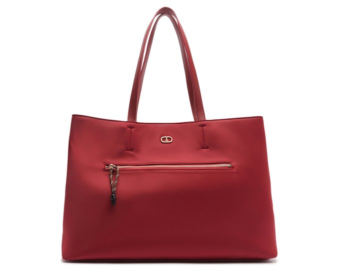 Bolsa Shopping Grande Nylon Vermelha