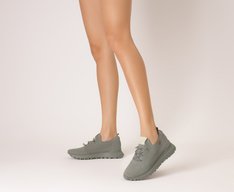 Tênis Sporty Knit Monocolor Cinza