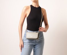 Bolsa Tiracolo Pequena Casual Cinza