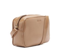 Bolsa Tiracolo Pequena Lisa Verniz Bege