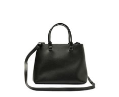 Bolsa Tote Média Divisórias Preta