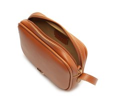 Bolsa Tiracolo Pequena Cápsula Mono Arredondada Marrom