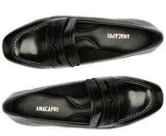 Mocassim Madri Bico Quadrado Preto