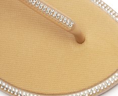 Sandália Nude Slim Detalhe Glam