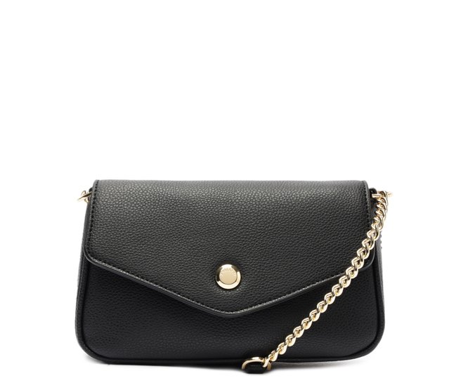 Bolsa Tiracolo Pequena Minimalista Preta