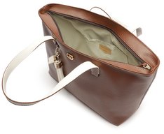Bolsa Shopping Grande Chaveiro Removível Marrom
