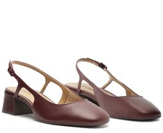 Sapatilha Slingback Basic Salto Bloco Roxa