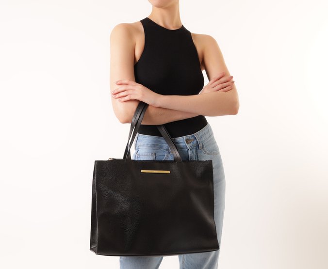 Bolsa Shopping Grande Valentina Preta