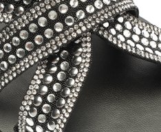 Rasteira Glam Hot Fix Preta