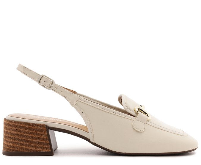 Sapatilha Slingback Bridão Viena Branca