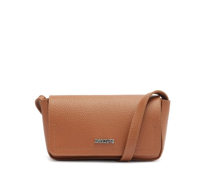 Bolsa Tiracolo Pequena Retangular Minimal Marrom