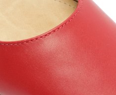 Sapatilha Slingback Basic Salto Bloco Vermelha