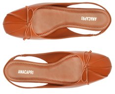Sapatilha Slingback Laço Biqueira Marrom