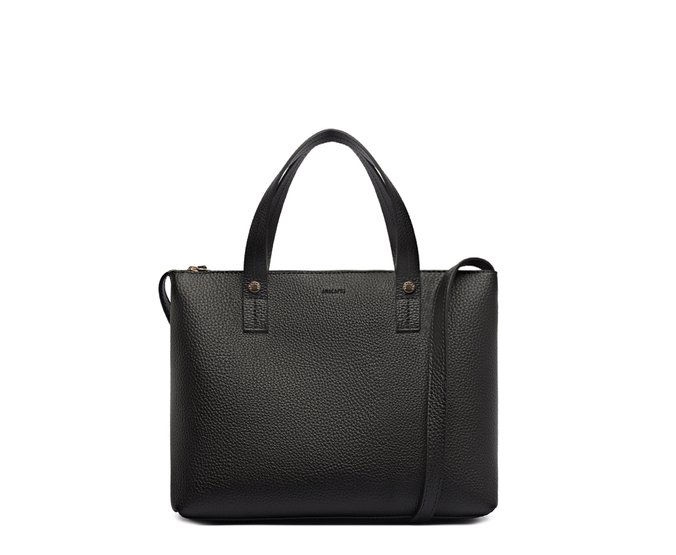 Bolsa Tote Média Monocolor Preta