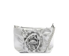 Bolsa Tiracolo Pequena Flor Prata