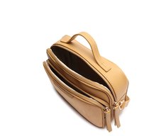 Bolsa Tiracolo Média Franjas Bege