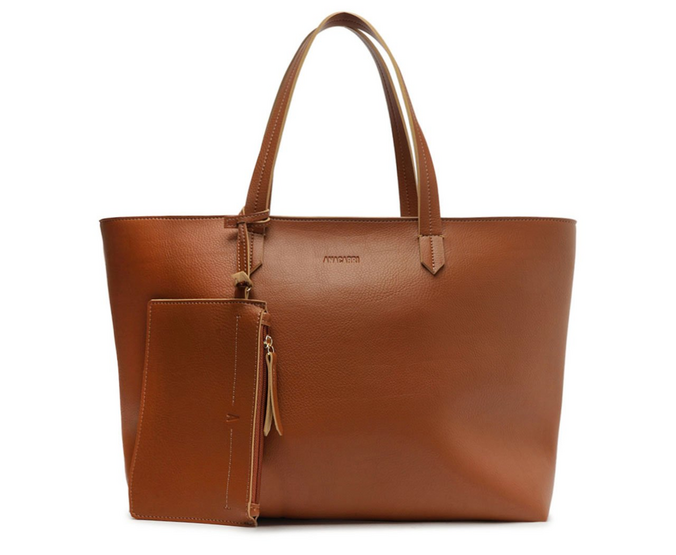 Bolsa Shopping Marrom Pouch Grande