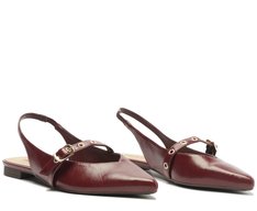 Sapatilha Slingback Tira Única Fivela Roxa
