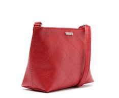 Bolsa Tiracolo Média Matelassê Triangular Vermelha