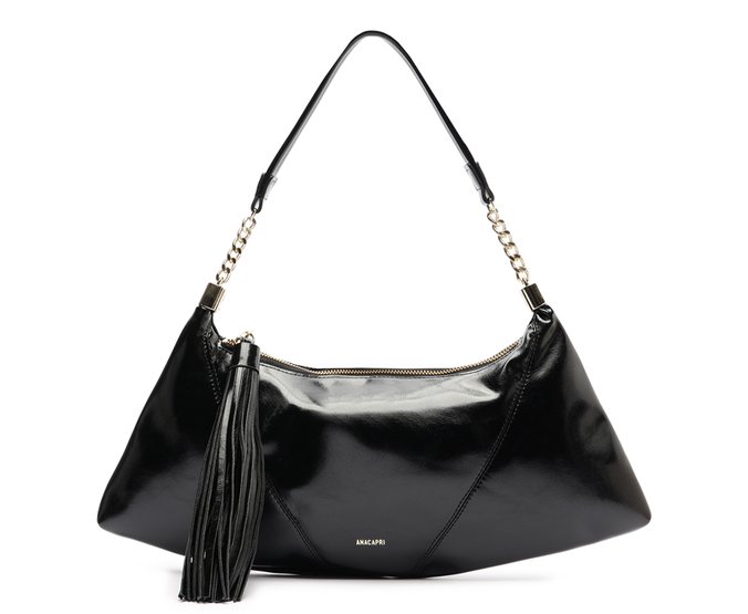 Bolsa Tiracolo Grande Lumina Preta