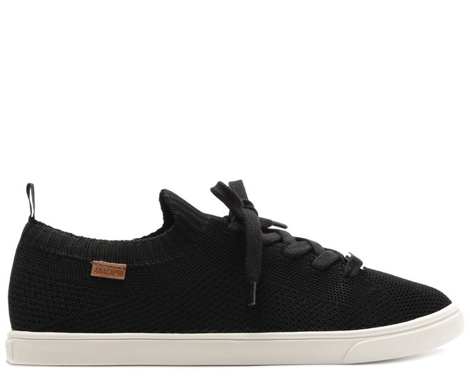 Tênis Knit Minimal Anacapri Preto