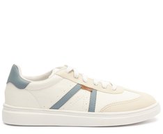 Tênis Pontilhado Lateral Branco e Azul