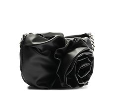Bolsa Tiracolo Pequena Flor Preta