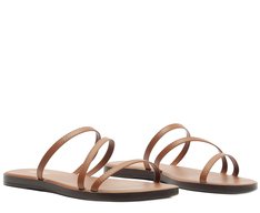 Rasteira Casual Multitiras Marrom