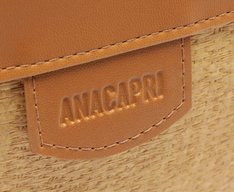Bolsa Tiracolo Média Raffia Com Lenço Marrom
