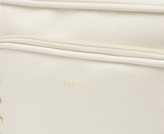 Bolsa Tiracolo Média Tachas Bolso Frontal Branca