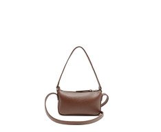 Bolsa Tiracolo Pequena Baguete Marrom
