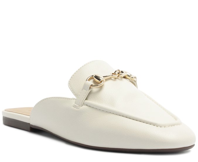 Mule Bridão Metalizado Branco